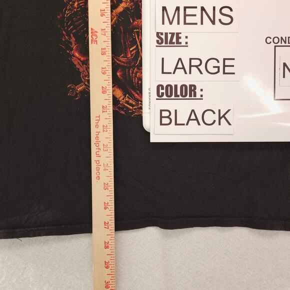 Slayer Graphic Band Short Sleeve Crew Neck Shirt Mens Size Large L Black - Picture 8 of 9